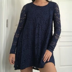 F21 Navy Lace Dress